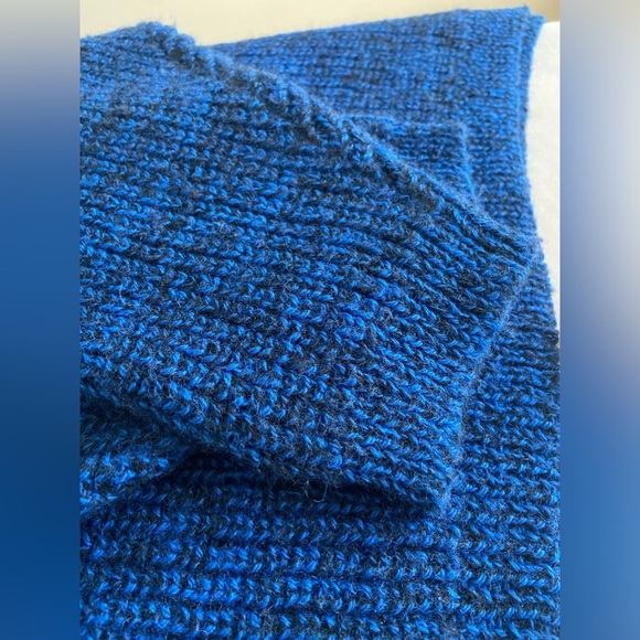 Vintage chunky wool blend sweater size L-XL Blue - Picture 10 of 10